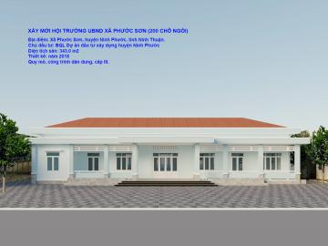 Xây mới hội trường UBND xã Phước Sơn (200 chỗ ngồi)